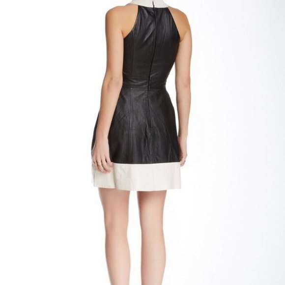 NWT French Connection Jive Halter Leather Dress 8 - Picture 3 of 9